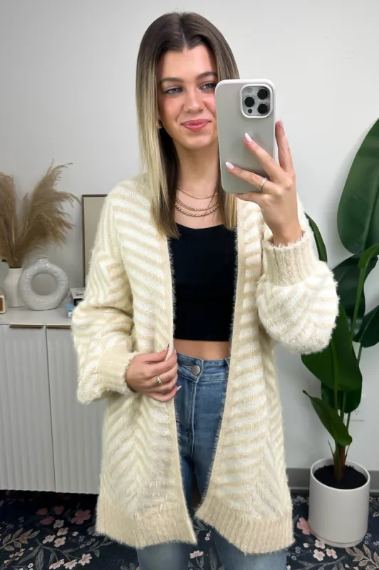 Elainia Fuzzy Knit Cardigan - FINAL SALE sold by Madison + Mallory