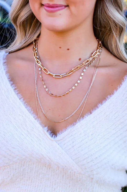 Nyra Layered Chain Necklace - BACK IN STOCK sold by Madison + Mallory
