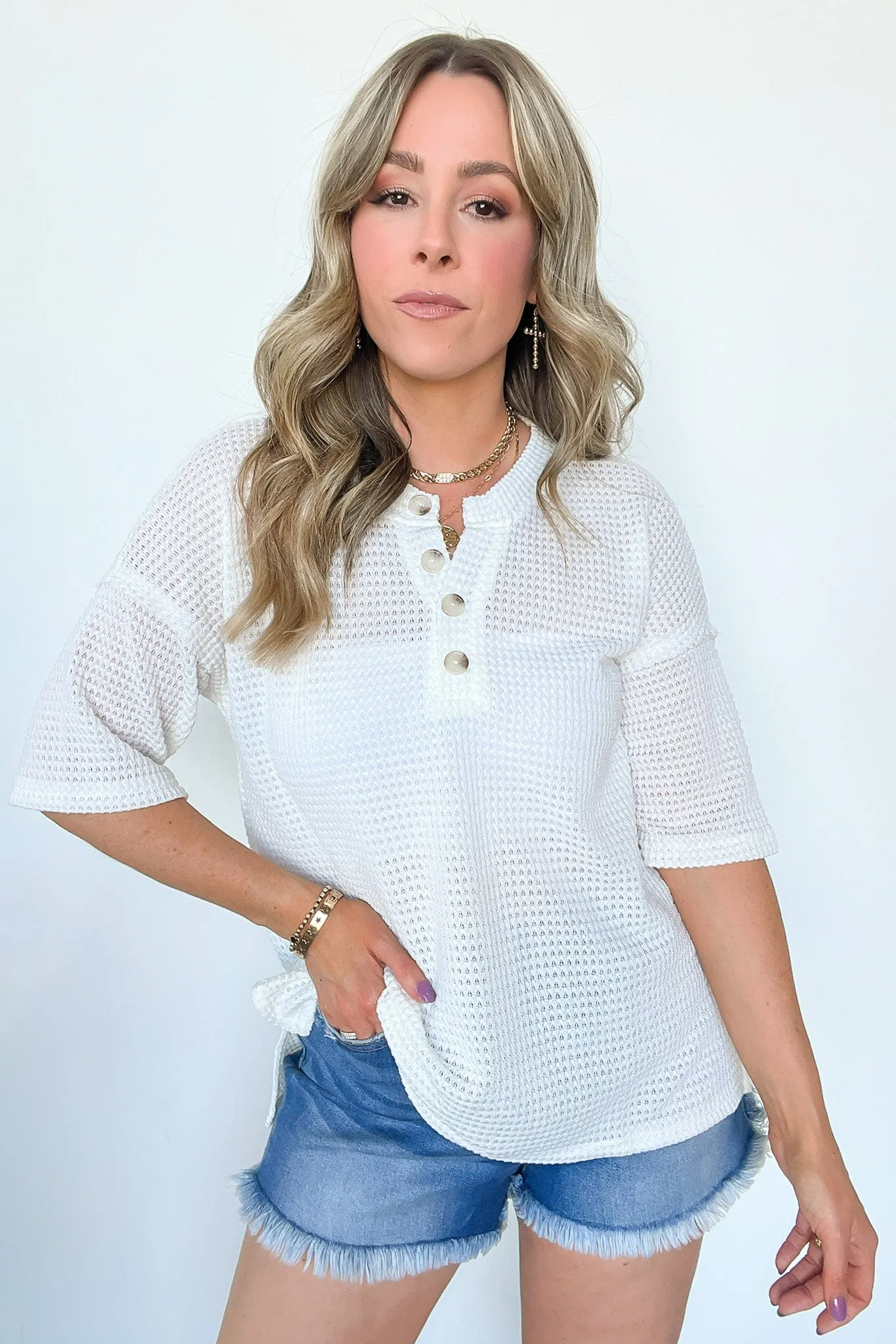 Camryn V-Neck Relaxed Top - FINAL SALE sold by Madison + Mallory