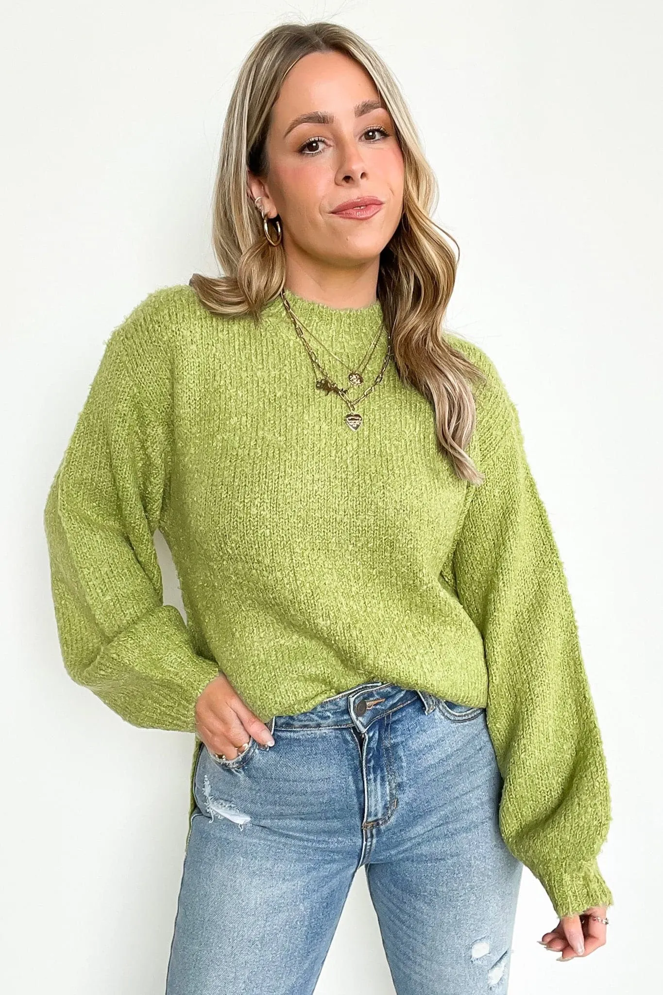 Tamia Mock Neck Sweater - FINAL SALE sold by Madison + Mallory product image thumbnail 2