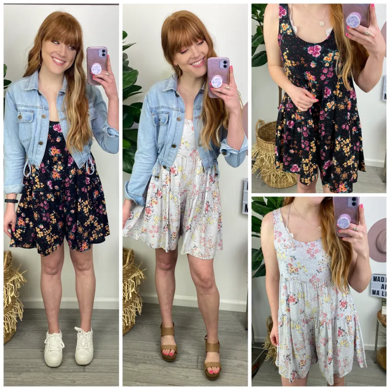 Tarrie Flowy Floral Romper - FINAL SALE sold by Madison + Mallory