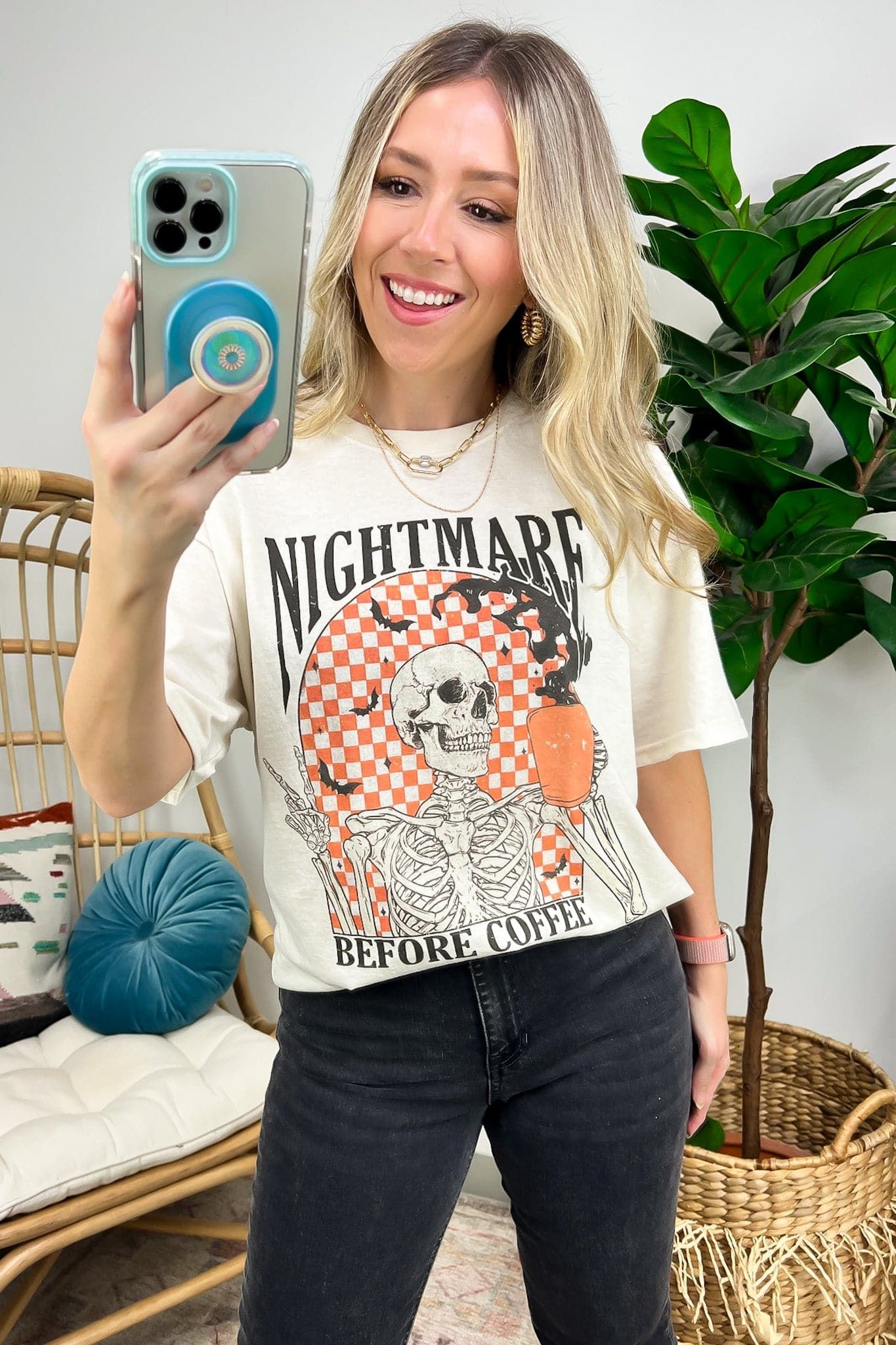 Nightmare Before Coffee Graphic Tee - FINAL SALE sold by Madison + Mallory product image thumbnail 2
