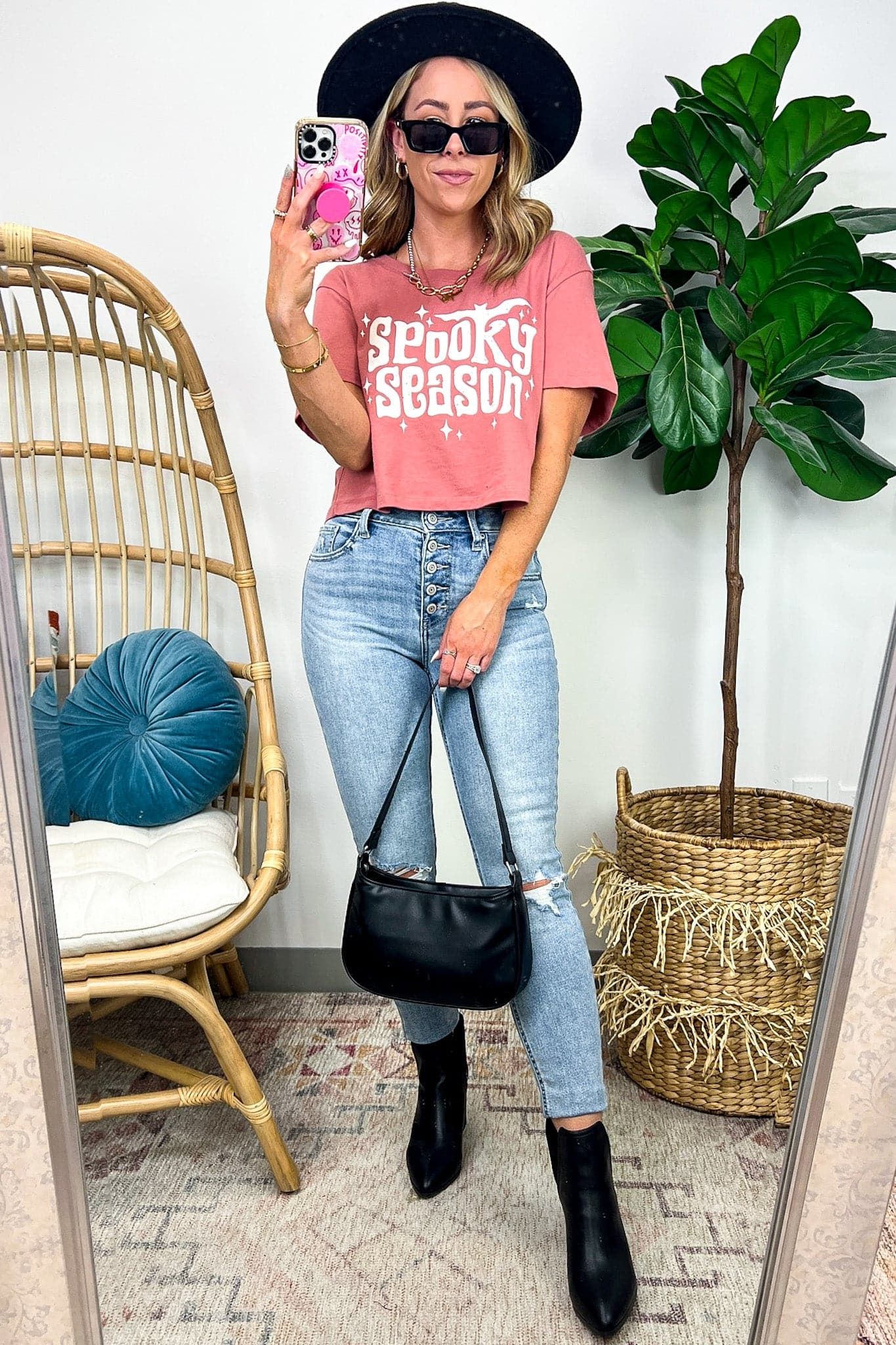 Spooky Season Graphic Cropped Tee - FINAL SALE sold by Madison + Mallory product image thumbnail 4