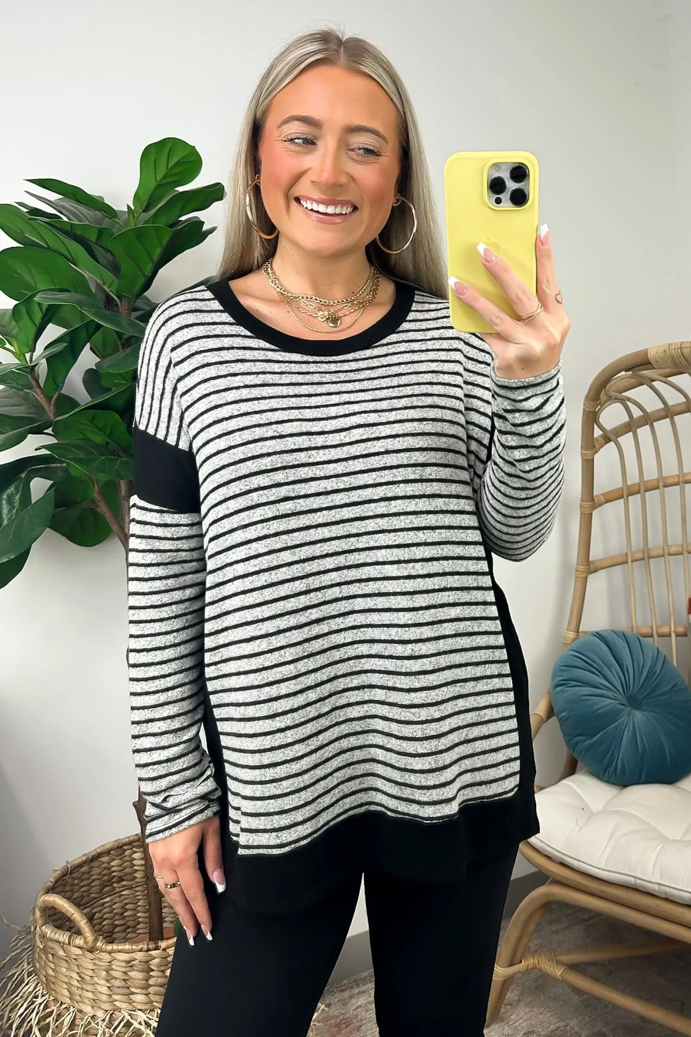 Kiele Striped Long Sleeve Top - FINAL SALE sold by Madison + Mallory product image thumbnail 4