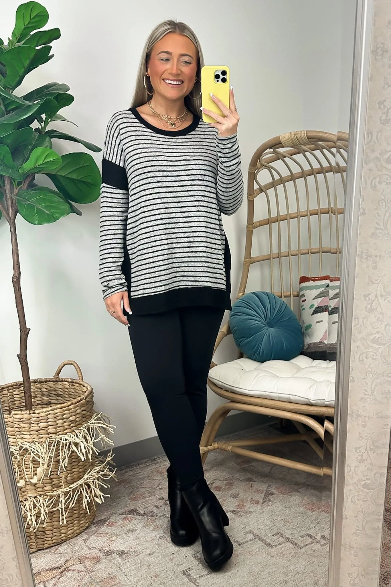 Kiele Striped Long Sleeve Top - FINAL SALE sold by Madison + Mallory product image thumbnail 3
