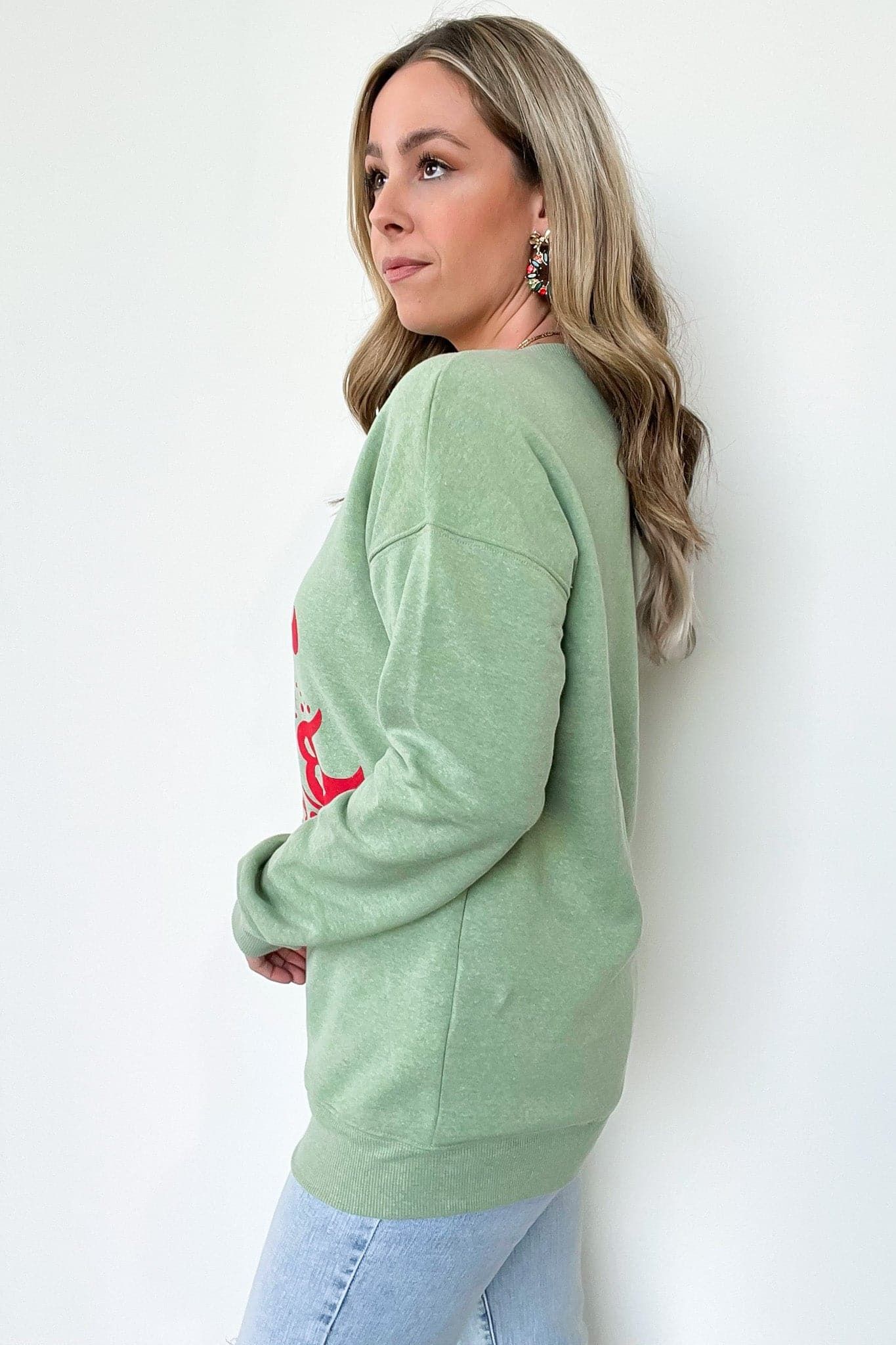 Merry and Bright Oversized Graphic Sweatshirt sold by Madison + Mallory product image thumbnail 7