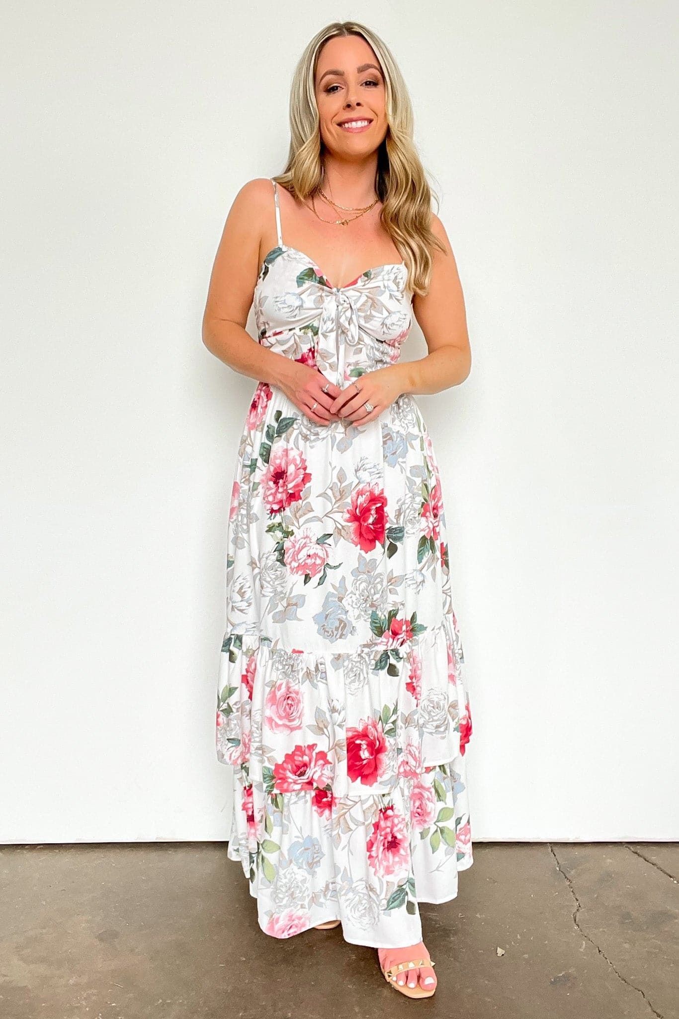 Hollin Floral Print Tiered Maxi Dress - FINAL SALE sold by Madison + Mallory product image thumbnail 3