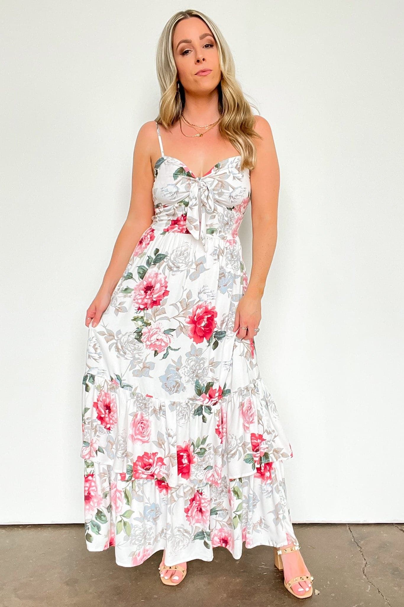 Hollin Floral Print Tiered Maxi Dress - FINAL SALE sold by Madison + Mallory product image thumbnail 2