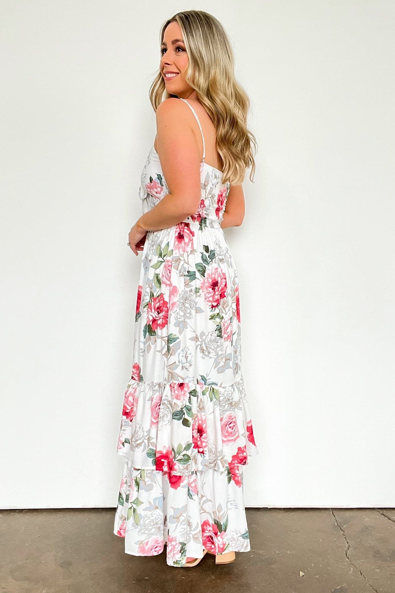 Hollin Floral Print Tiered Maxi Dress - FINAL SALE sold by Madison + Mallory product image thumbnail 5