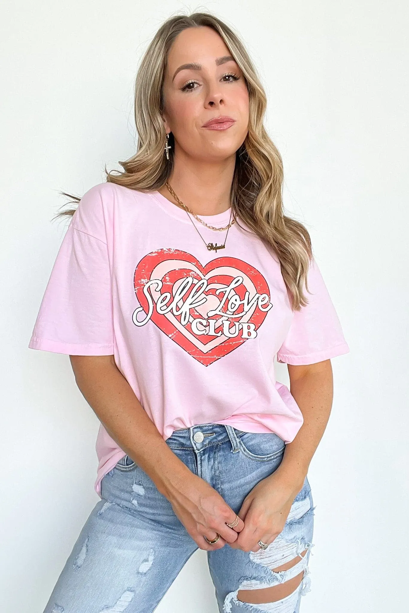 Self Love Club Vintage Relaxed Graphic Tee | CURVE - FINAL SALE sold by Madison + Mallory product image thumbnail 5
