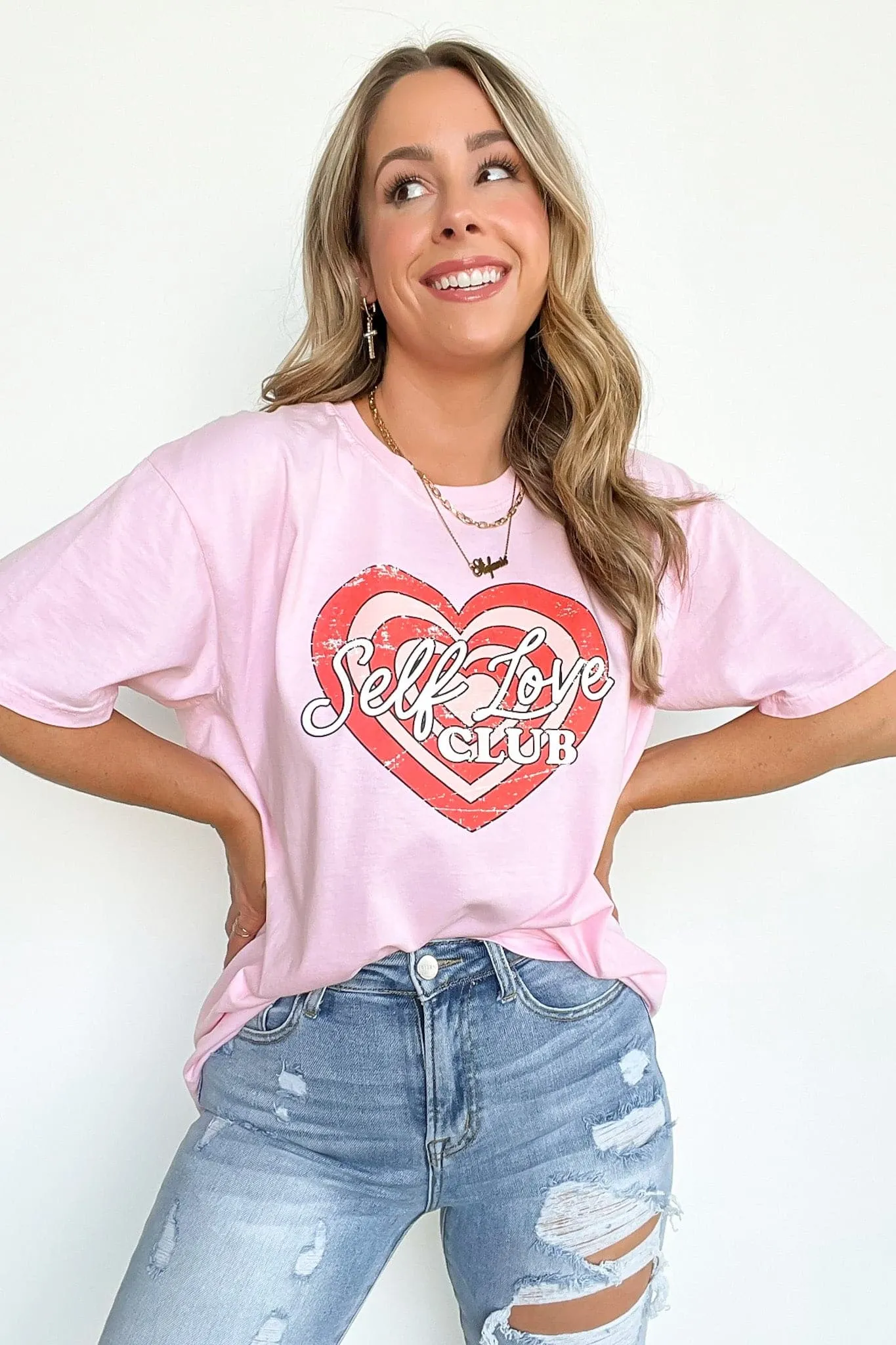 Self Love Club Vintage Relaxed Graphic Tee | CURVE - FINAL SALE sold by Madison + Mallory product image thumbnail 3