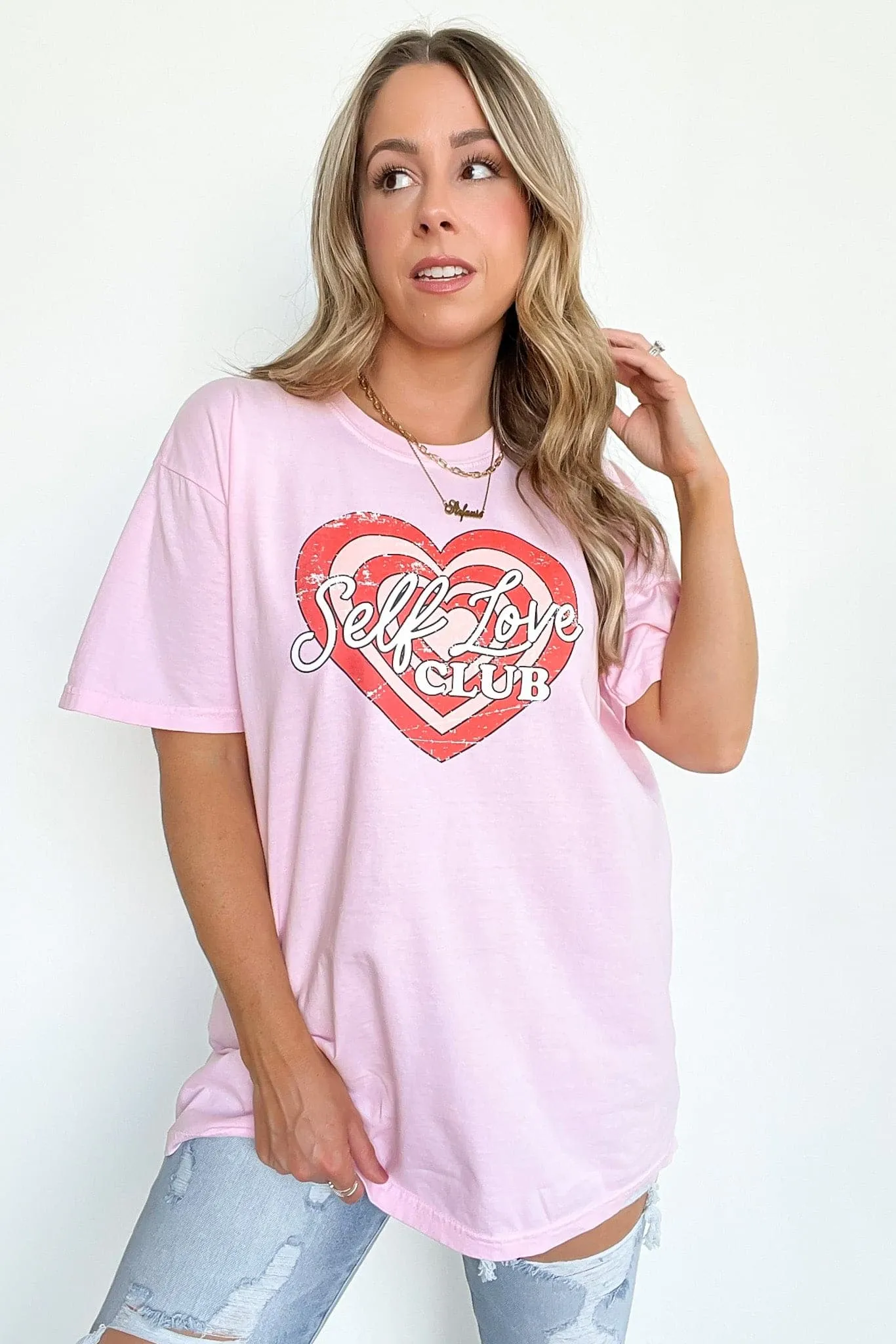 Self Love Club Vintage Relaxed Graphic Tee | CURVE - FINAL SALE sold by Madison + Mallory product image thumbnail 2