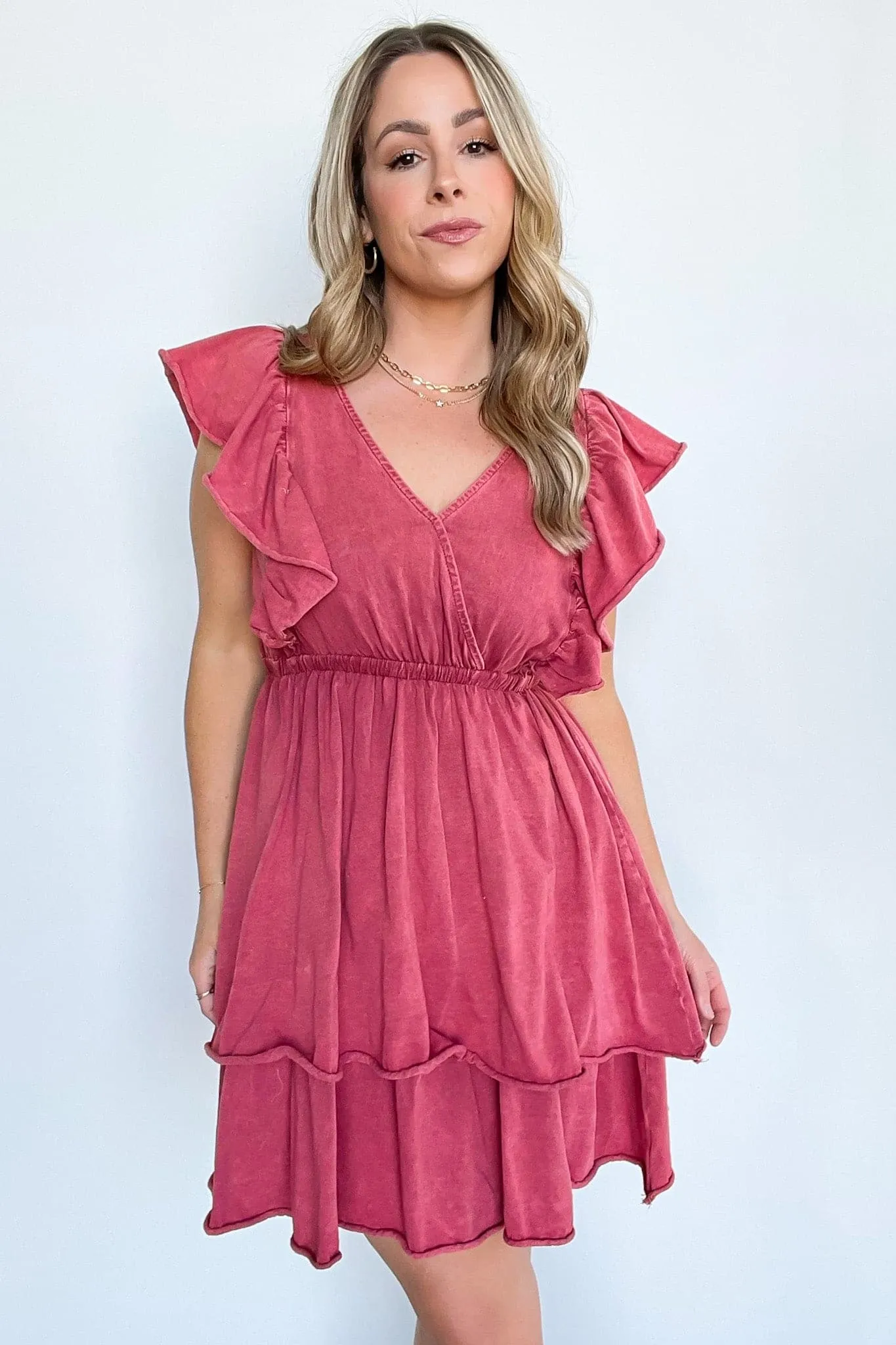 Lovely Spirit Flutter Sleeve Tiered Dress - FINAL SALE sold by Madison + Mallory product image thumbnail 2