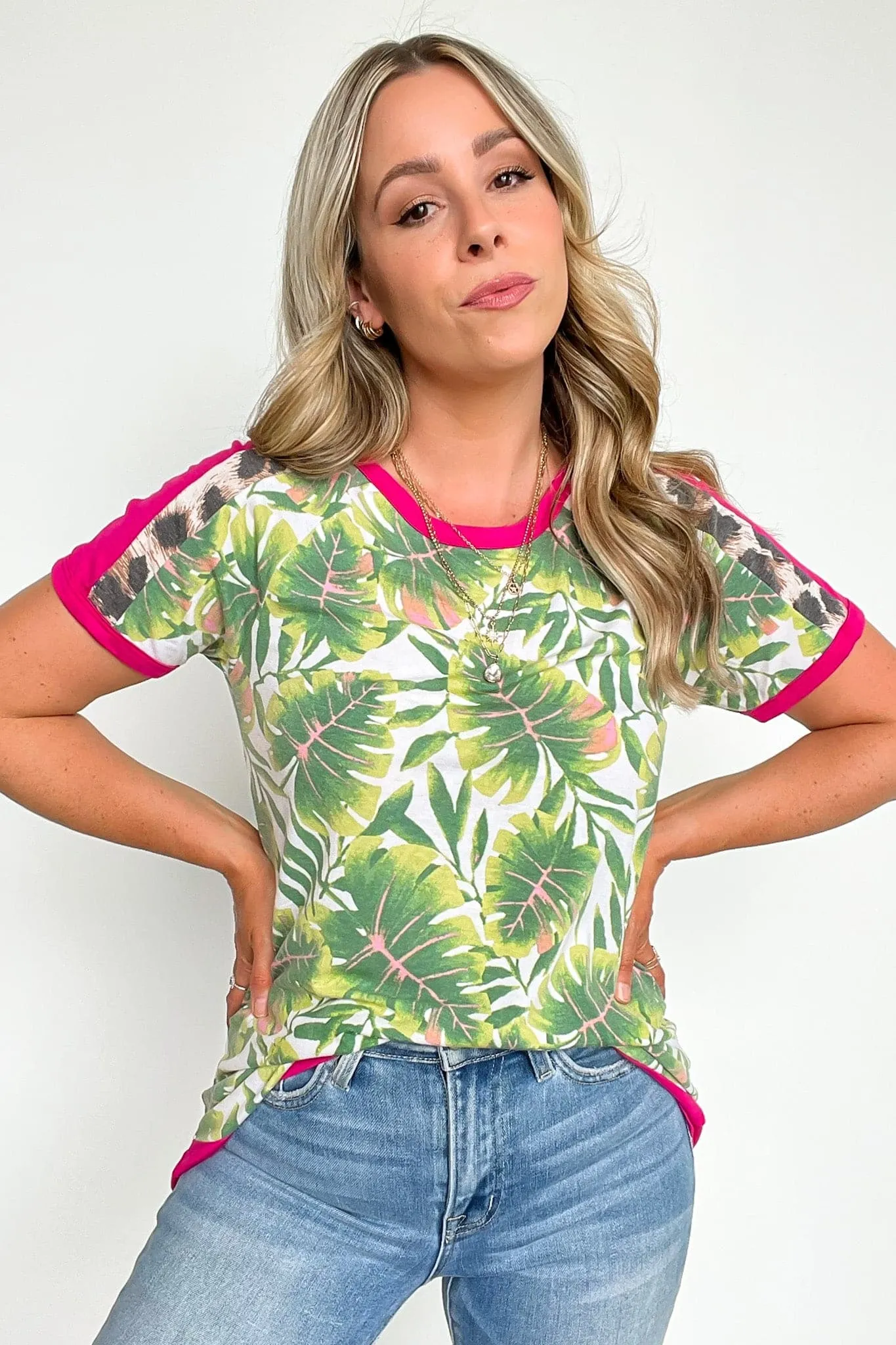 Island Girl Tropical Colorblock Top - FINAL SALE sold by Madison + Mallory