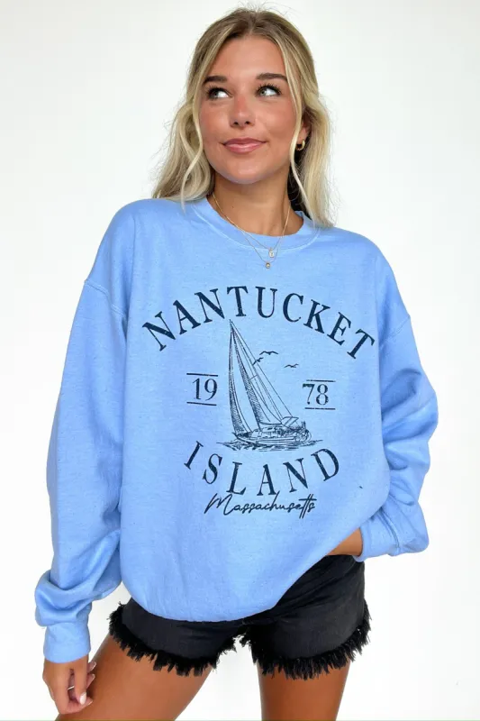 Nantucket Island Graphic Sweatshirt sold by Madison + Mallory