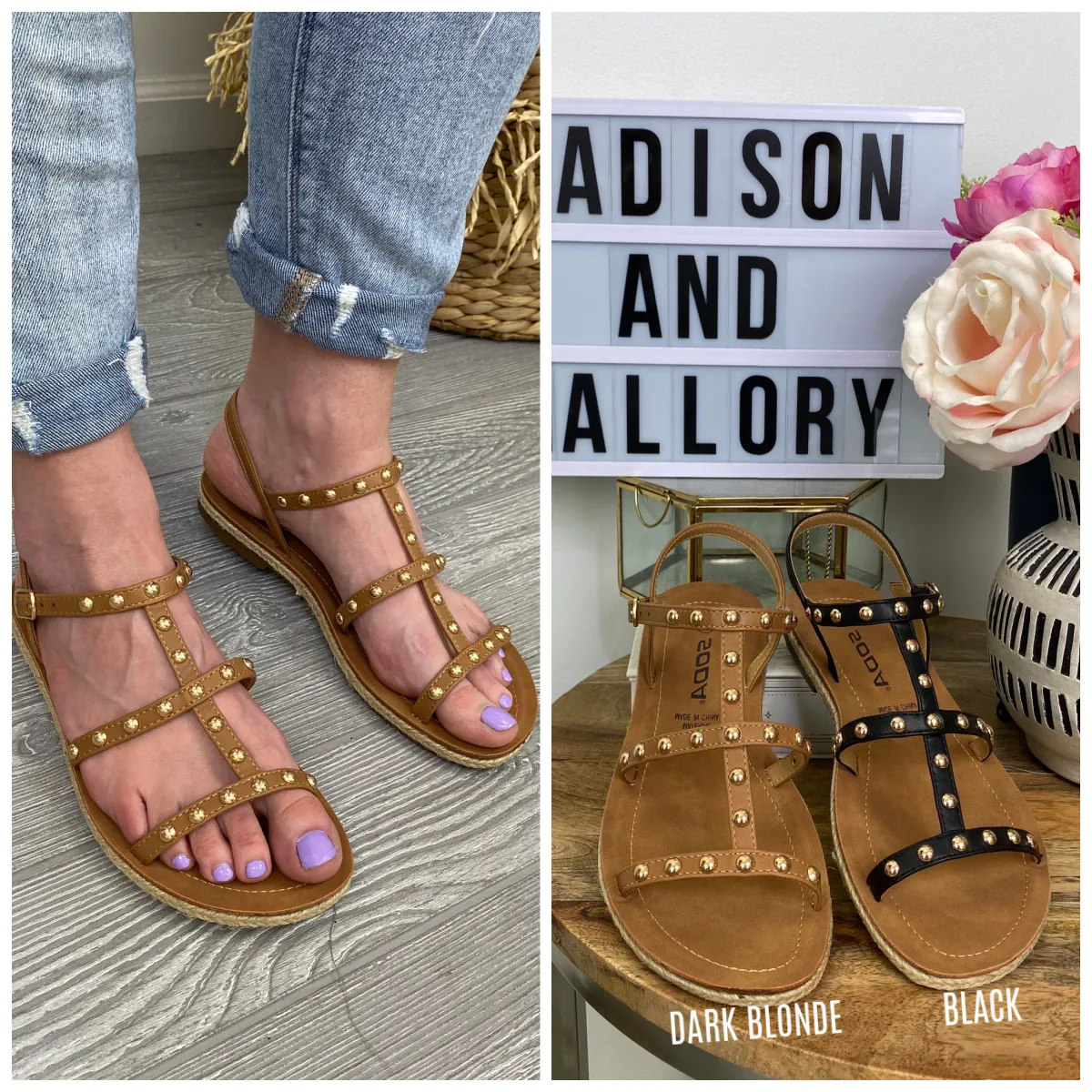 Remix It Strappy Studded Sandals - FINAL SALE sold by Madison + Mallory