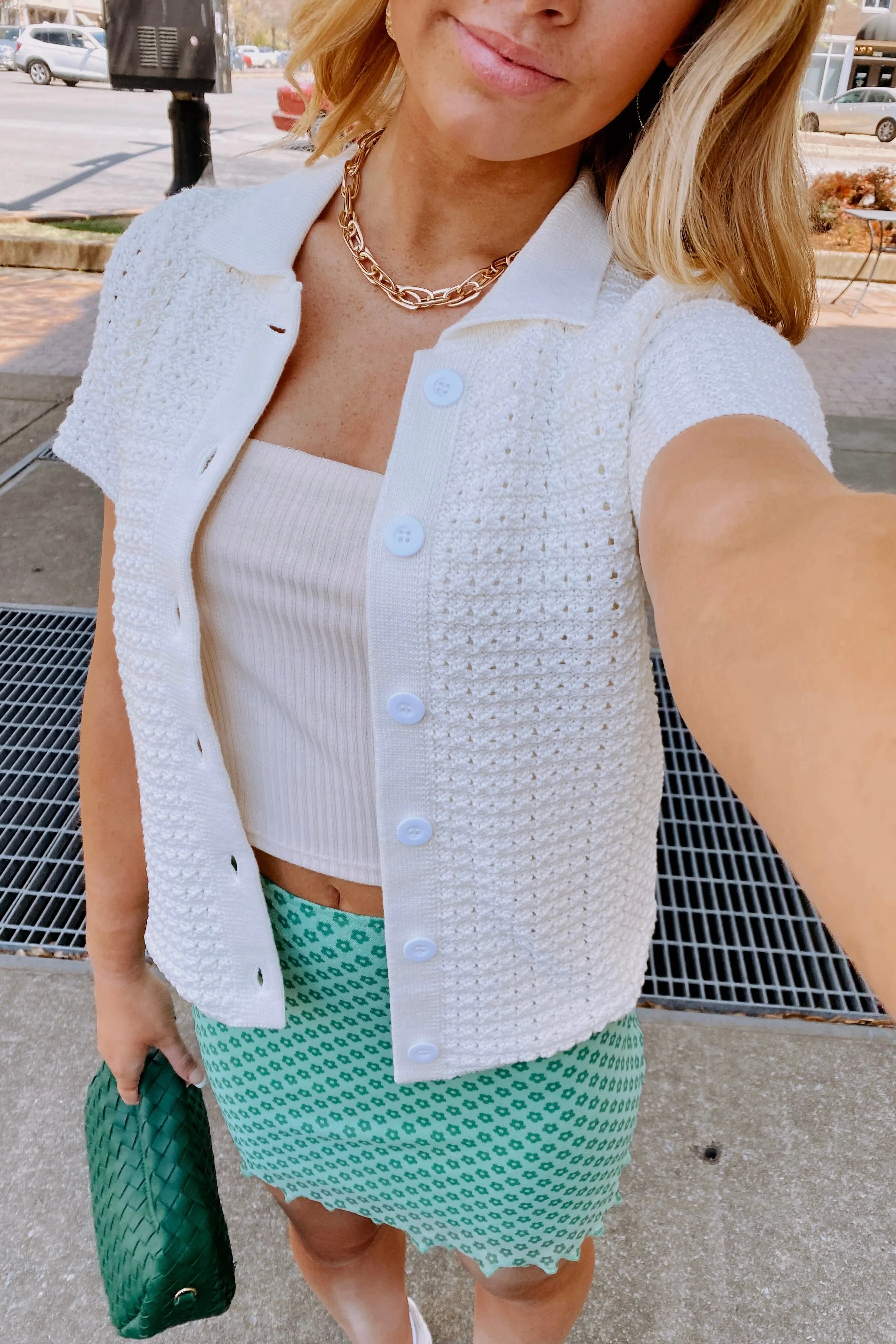 Obvious Favorite Short Sleeve Button Down Top - FINAL SALE sold by Madison + Mallory product image thumbnail 2
