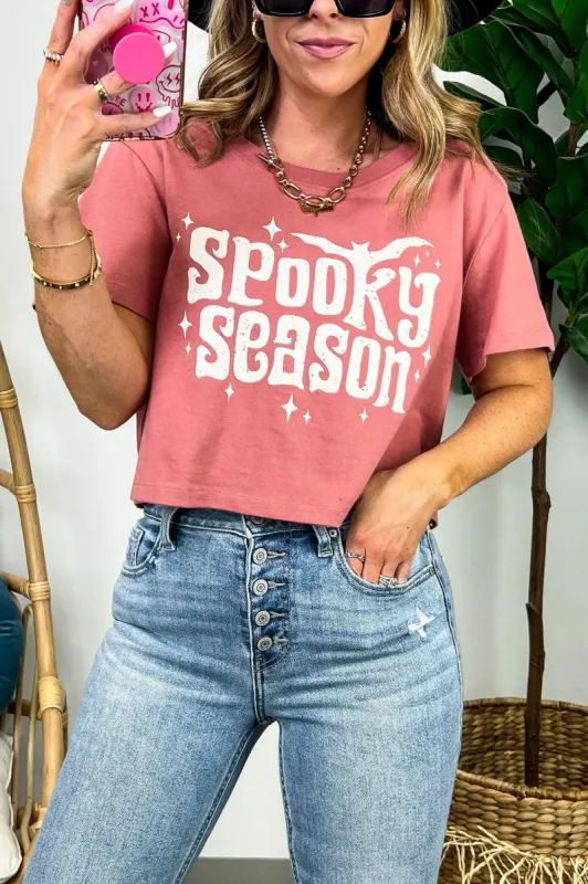 Spooky Season Graphic Cropped Tee - FINAL SALE sold by Madison + Mallory