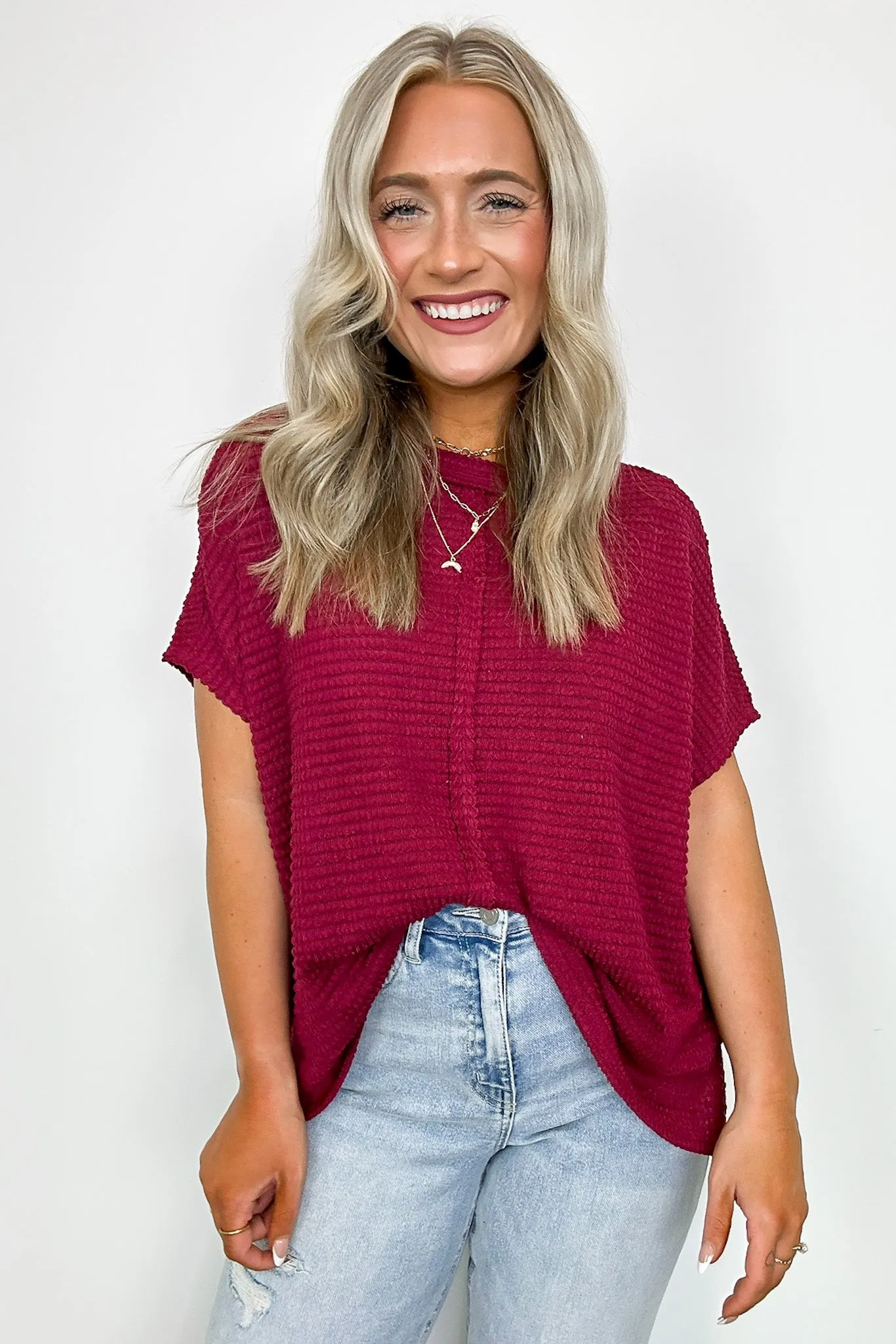 Viana Jacquard Open Knit Dolman Top - FINAL SALE sold by Madison + Mallory product image thumbnail 4