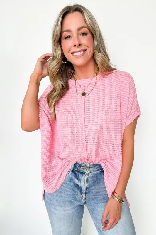 Viana Jacquard Open Knit Dolman Top - FINAL SALE sold by Madison + Mallory