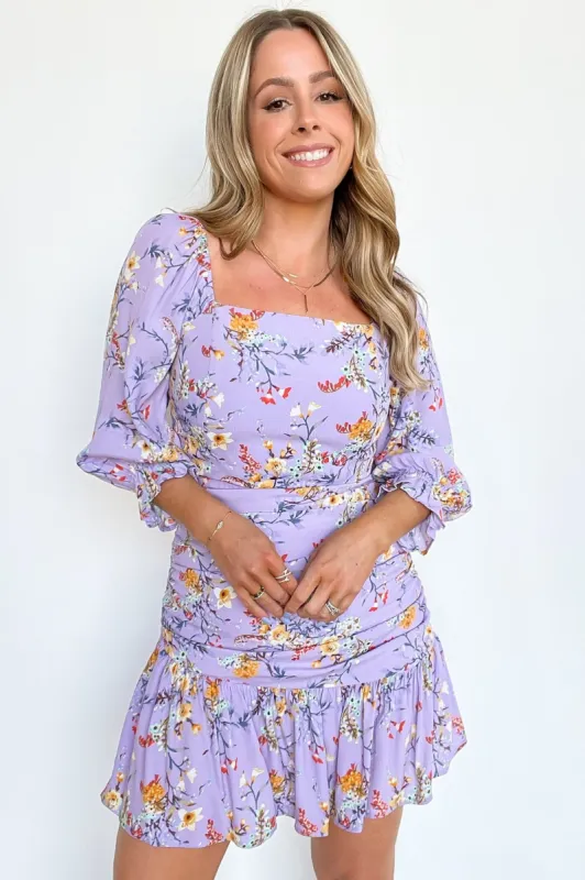 Khiara Floral Ruched Tie Back Dress - FINAL SALE sold by Madison + Mallory