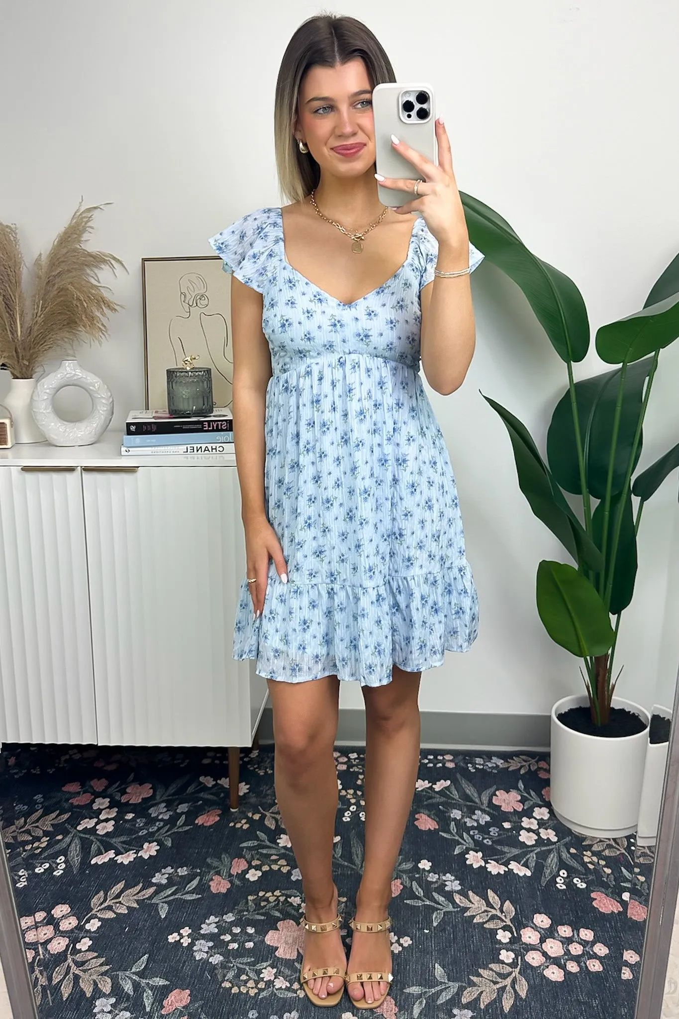 Adorable Dreams Floral Ruffle Sweetheart Dress - FINAL SALE sold by Madison + Mallory product image thumbnail 5