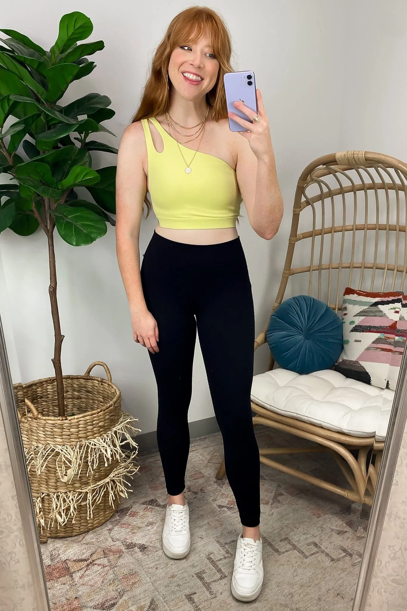 Kaiyah One Shoulder Active Crop Top - FINAL SALE sold by Madison + Mallory product image thumbnail 2