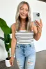 Kameron Striped Knit Tube Top - FINAL SALE sold by Madison + Mallory