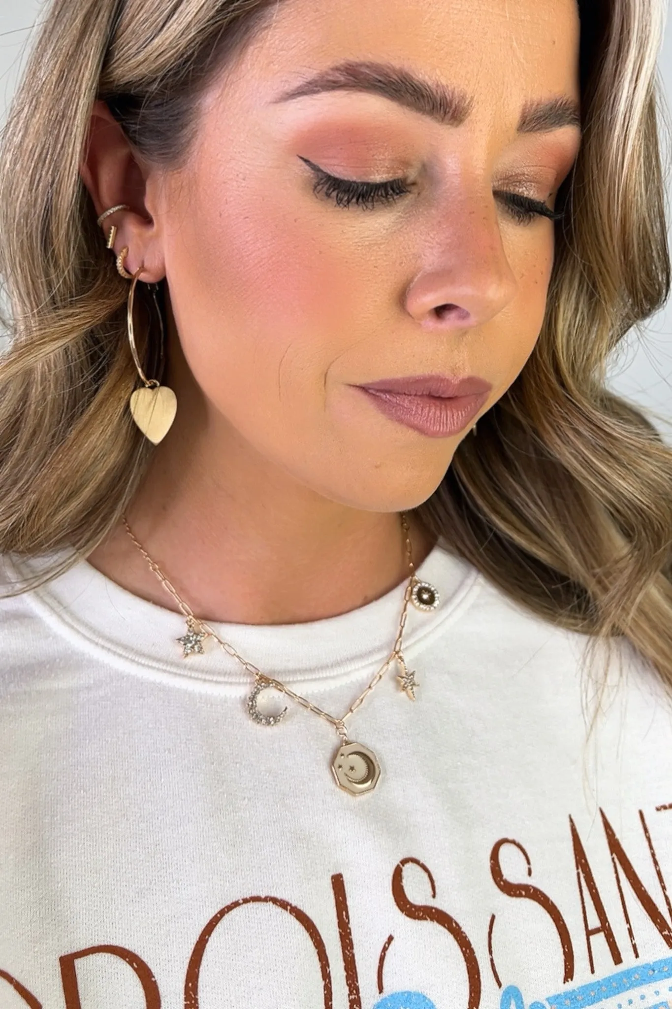 To the Moon and Stars Charm Necklace sold by Madison + Mallory product image thumbnail 2