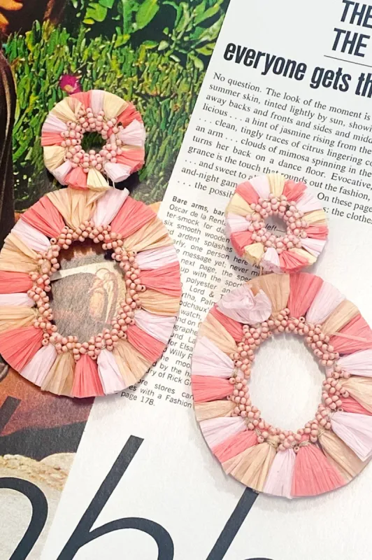 Island Essentials Raffia Drop Earrings sold by Madison + Mallory