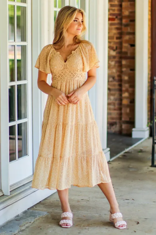 Wishful Dreams Crochet Lace Floral Dress - FINAL SALE sold by Madison + Mallory