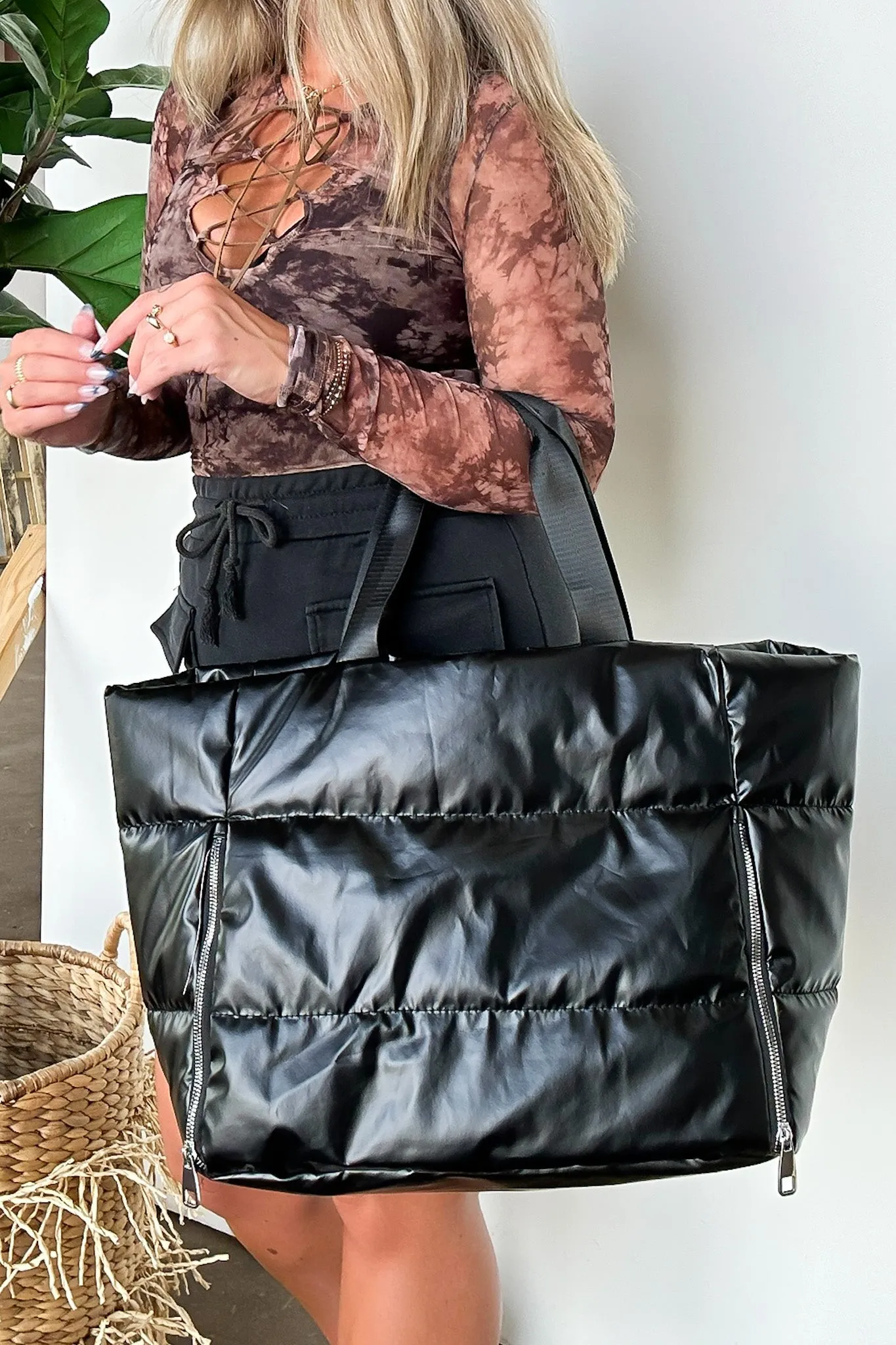 Weekend Traveler Puffy Quilted Duffel Bag - FINAL SALE sold by Madison + Mallory product image thumbnail 3