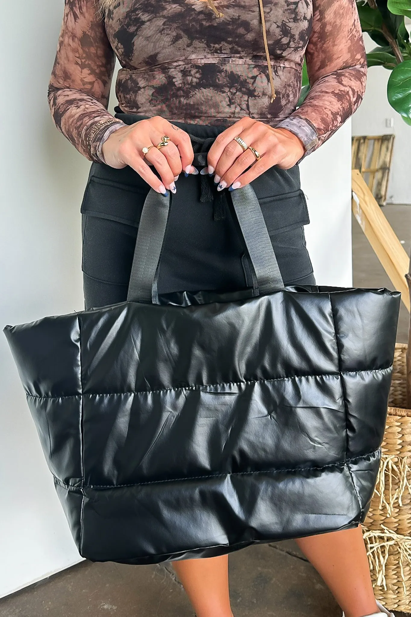 Weekend Traveler Puffy Quilted Duffel Bag - FINAL SALE sold by Madison + Mallory product image thumbnail 4