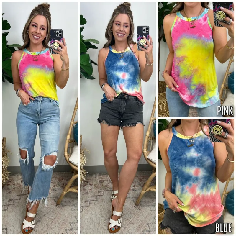 Chase Your Dreams Dye Flowy Tank Top - BACK IN STOCK sold by Madison + Mallory