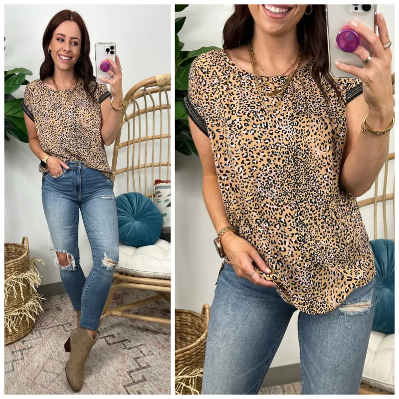 Ven Beaded Animal Print Top - FINAL SALE sold by Madison + Mallory