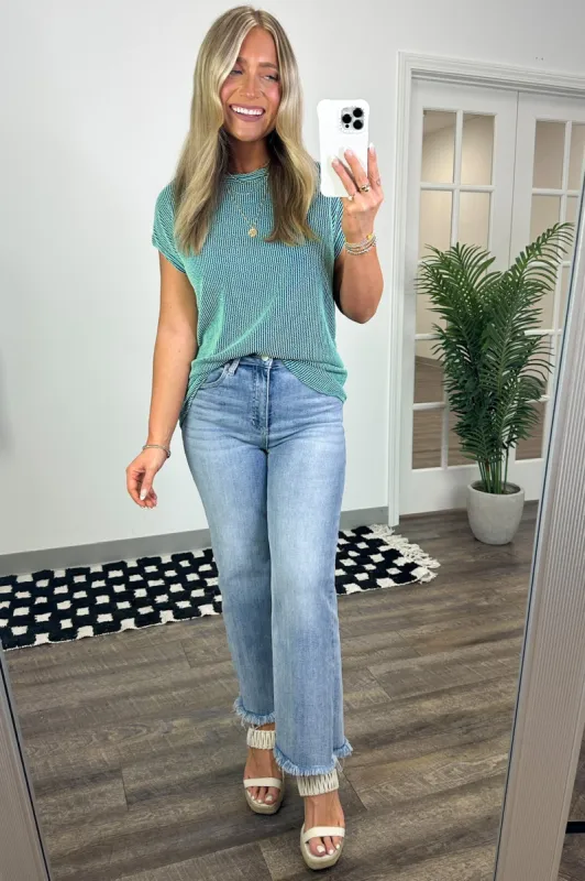 Janna Ribbed Short Sleeve Top - FINAL SALE sold by Madison + Mallory