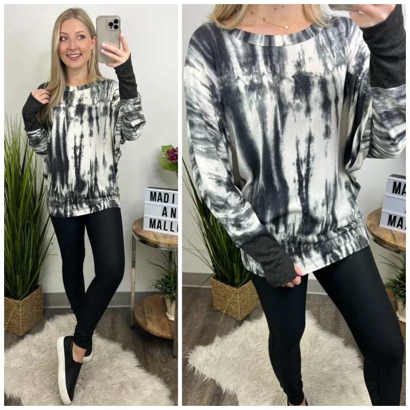 Nicosia Cloudwash Long Sleeve Top - FINAL SALE sold by Madison + Mallory