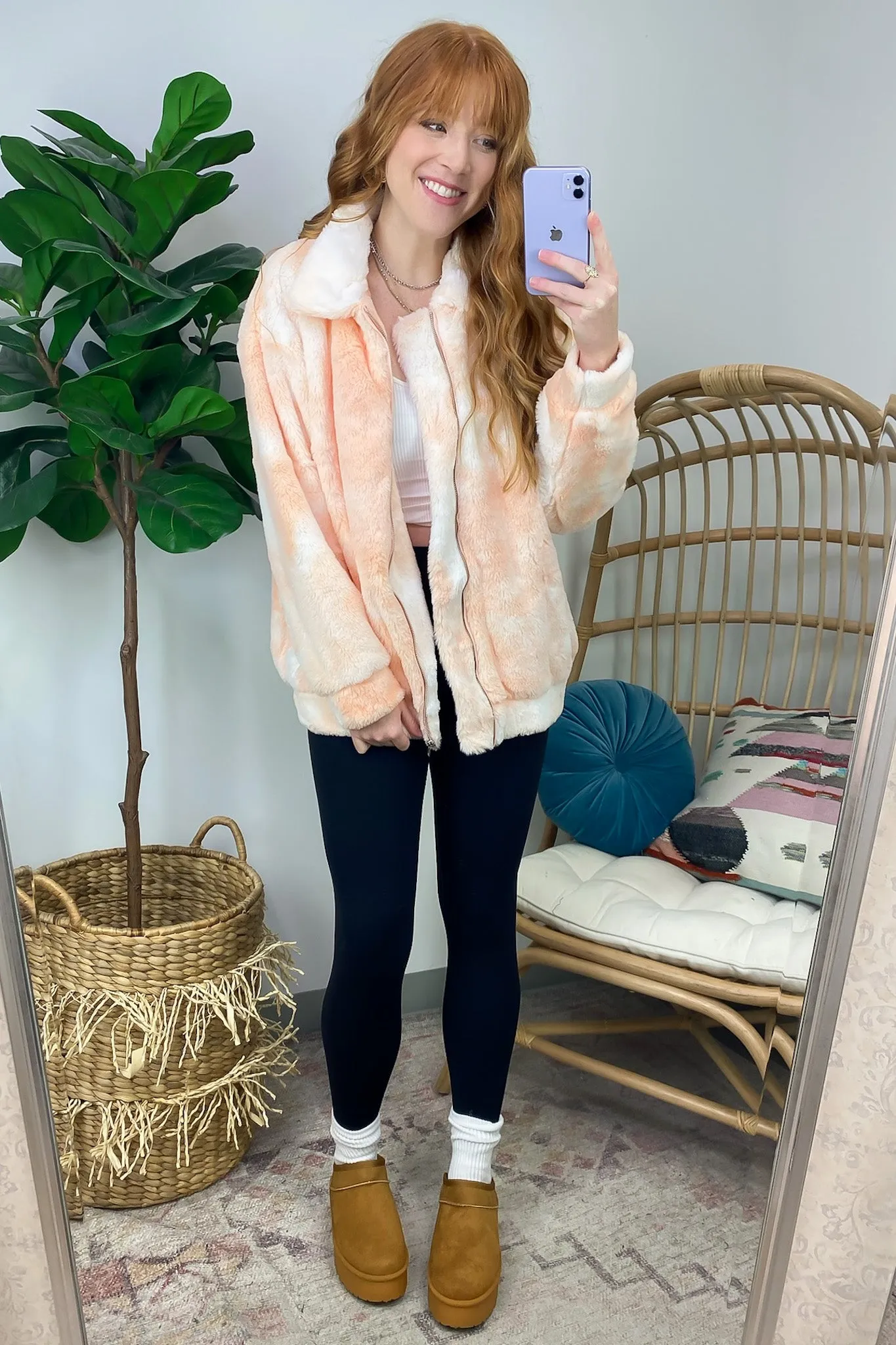 Cozy Comfort Tie Dye Sherpa Jacket - FINAL SALE sold by Madison + Mallory product image thumbnail 2