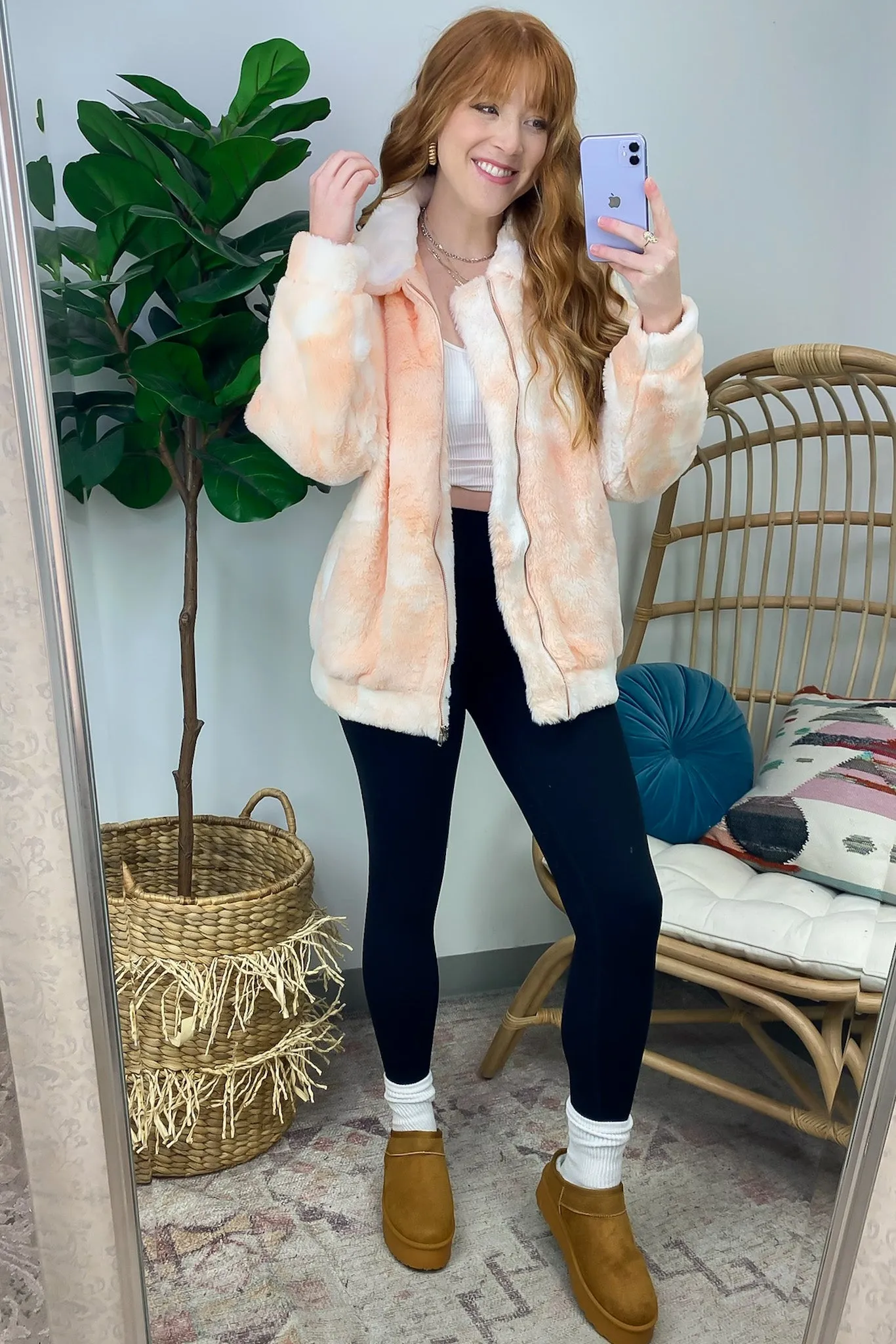 Cozy Comfort Tie Dye Sherpa Jacket - FINAL SALE sold by Madison + Mallory product image thumbnail 4