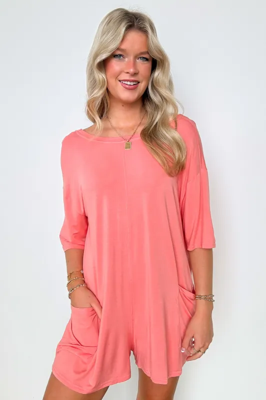 Zalina Oversized Short Sleeve Romper - FINAL SALE sold by Madison + Mallory
