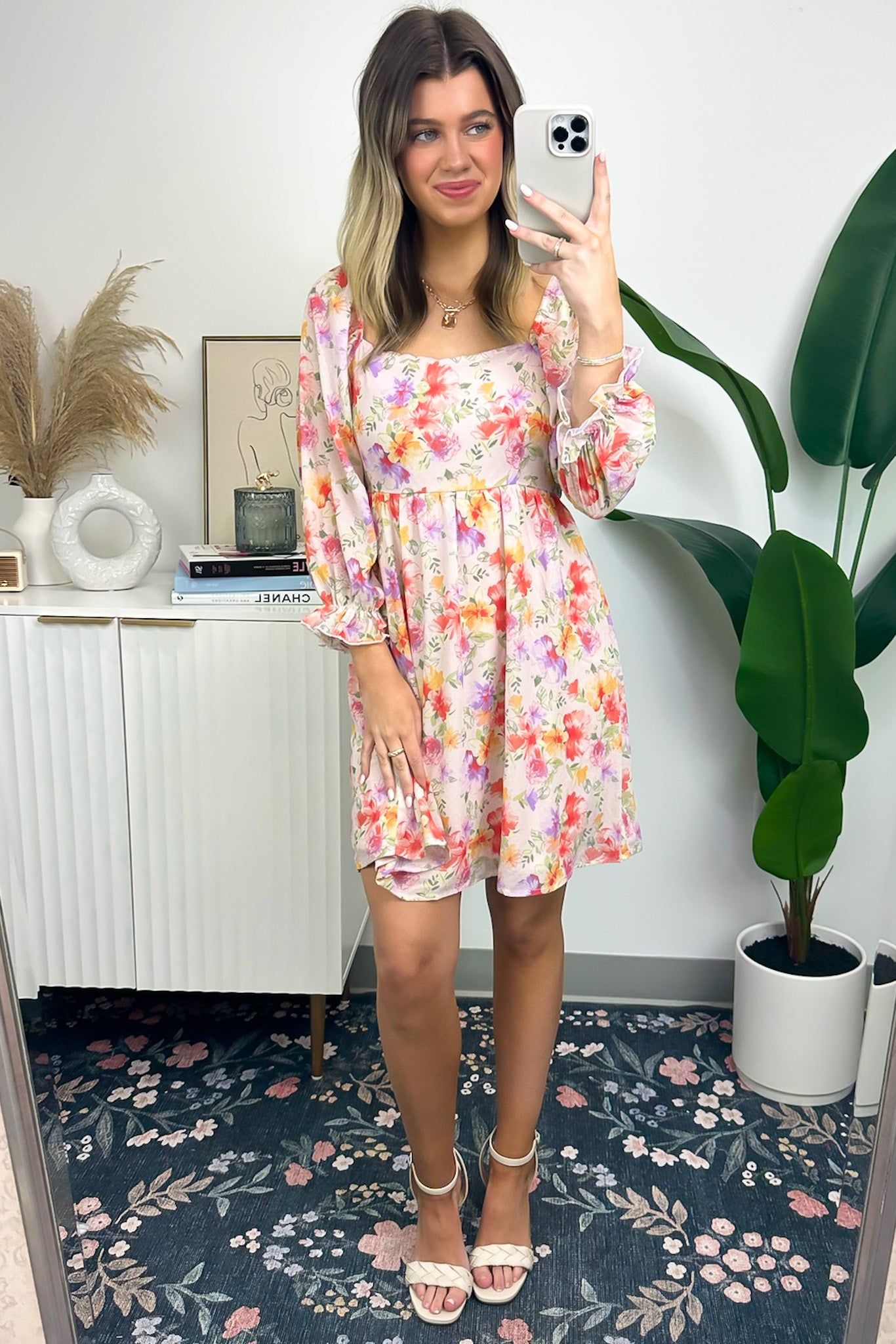 Polished Excellence Square Neck Floral Dress sold by Madison + Mallory product image thumbnail 5