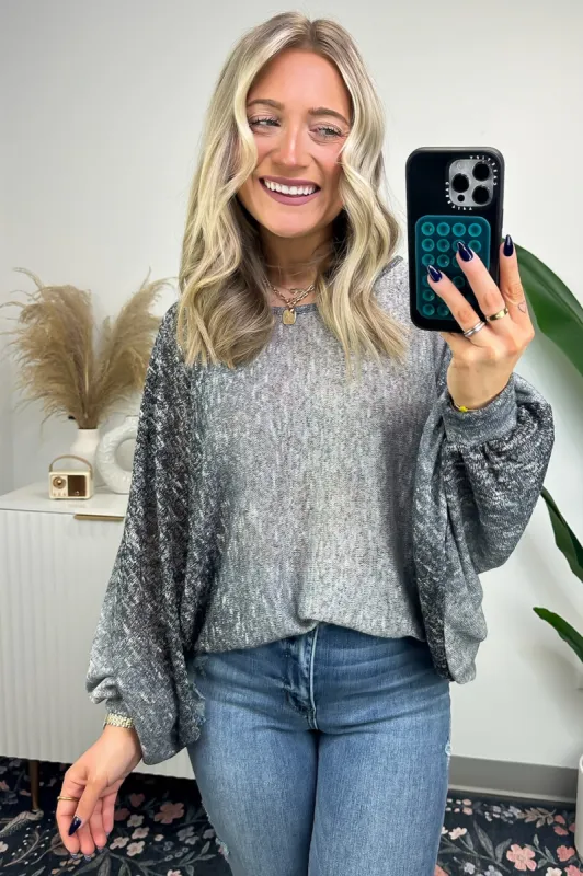 Porticia Ombre Oversize Batwing Sleeve TopN- FINAL SALE sold by Madison + Mallory