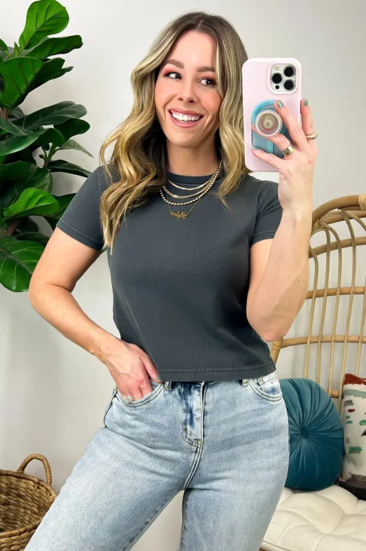Tarsen Short Sleeve Cropped Tee - FINAL SALE sold by Madison + Mallory