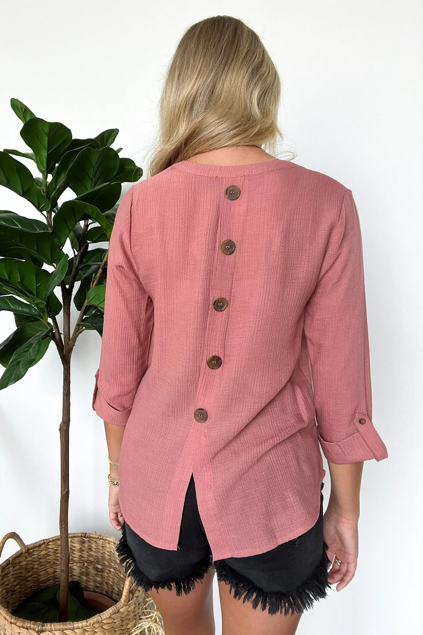 Jillisa V-Neck Woven Pocket Top - FINAL SALE sold by Madison + Mallory product image thumbnail 2