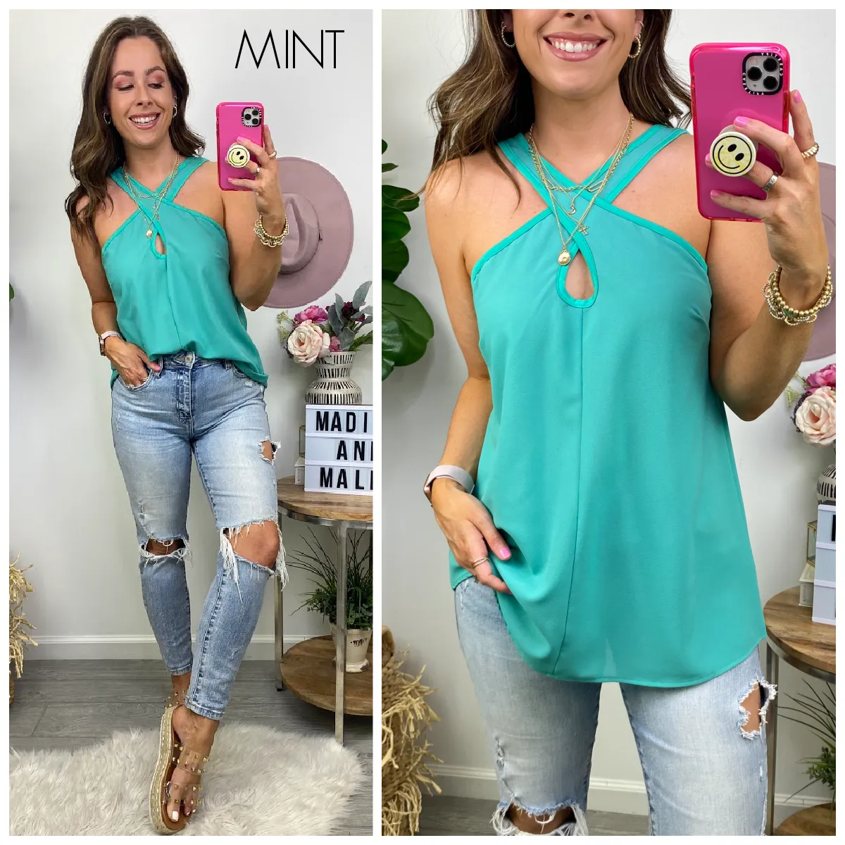 Karty Cross Strap Halter Top sold by Madison + Mallory product image thumbnail 2