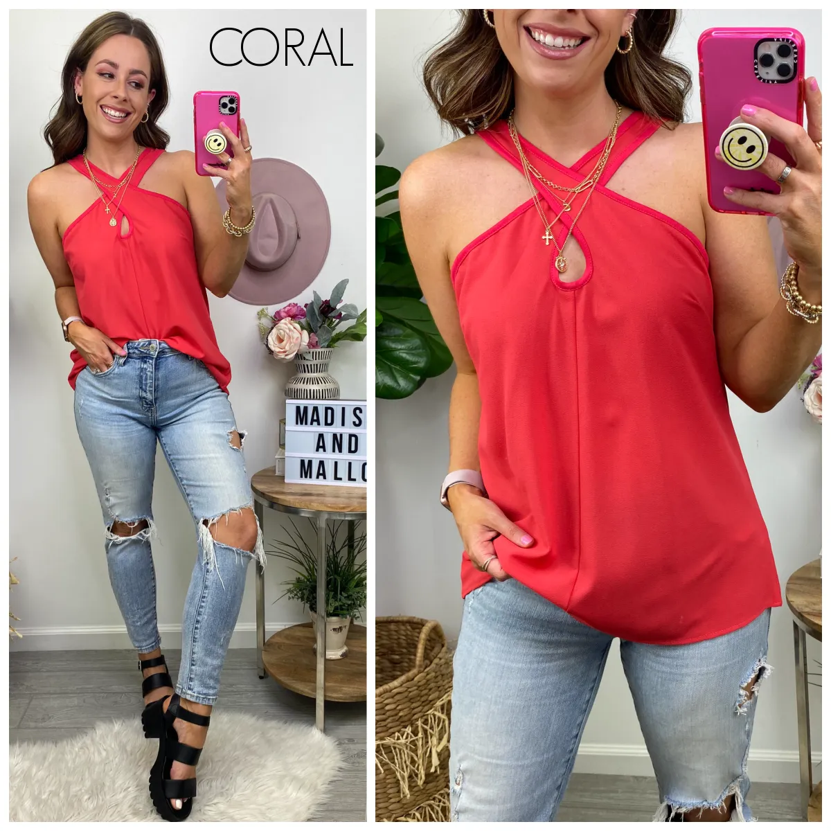 Karty Cross Strap Halter Top sold by Madison + Mallory product image thumbnail 3