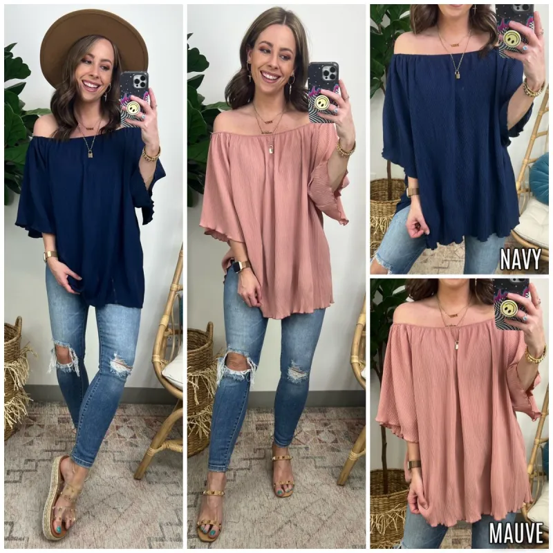 Desired Moment Bell Sleeve Off Shoulder Top sold by Madison + Mallory