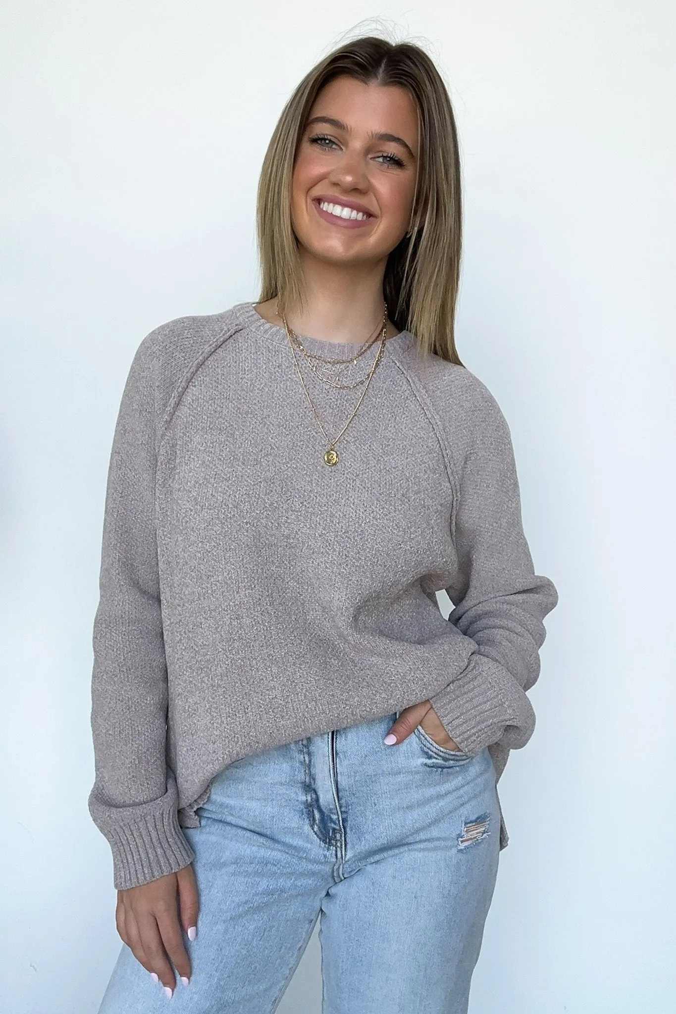 Easily Endearing Chenille Knit Raglan Sweater - FINAL SALE sold by Madison + Mallory product image thumbnail 3