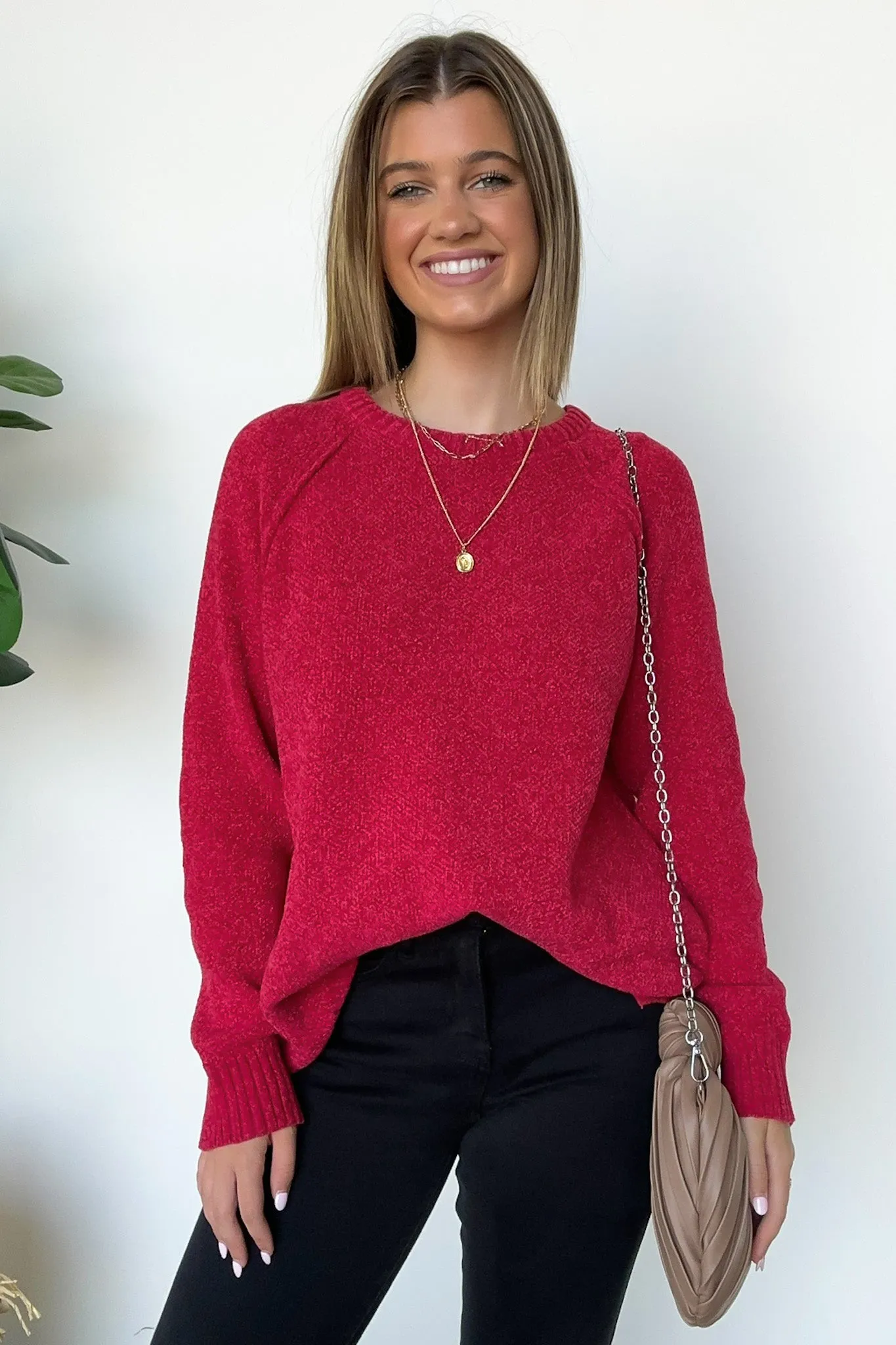 Easily Endearing Chenille Knit Raglan Sweater - FINAL SALE sold by Madison + Mallory