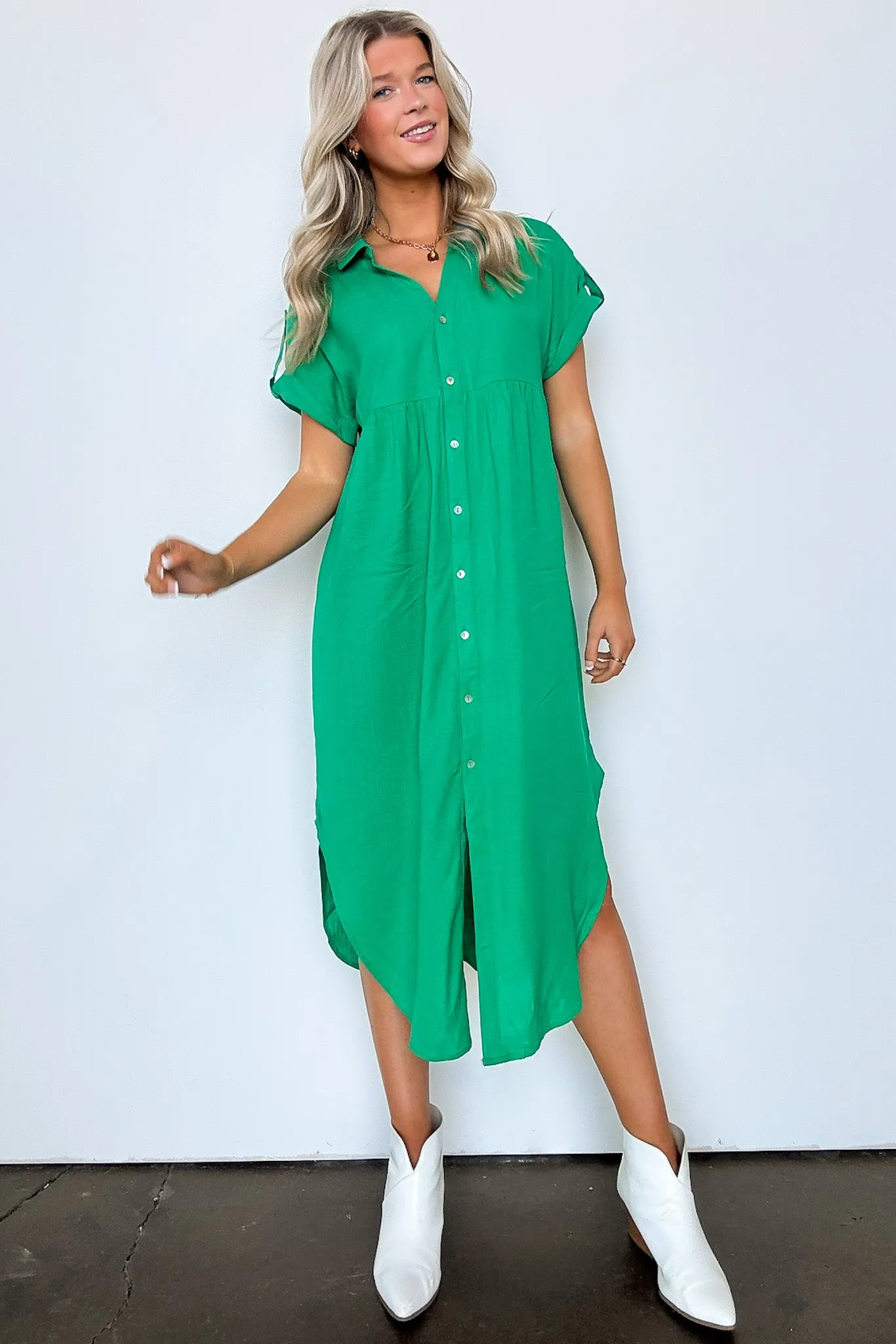Larissah Button Down Midi Dress - FINAL SALE sold by Madison + Mallory product image thumbnail 3